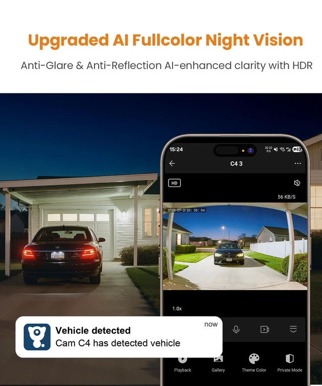 Alt view image 5 of 5 - litokam Window Cameras for Home Security, 2.4GHz & 5GHz Indoor Window Camera with Al Color Night Vision, Person/Motion/Sound Detection & Real-Time Alerts, 24/7 Recording, 104 View Angle