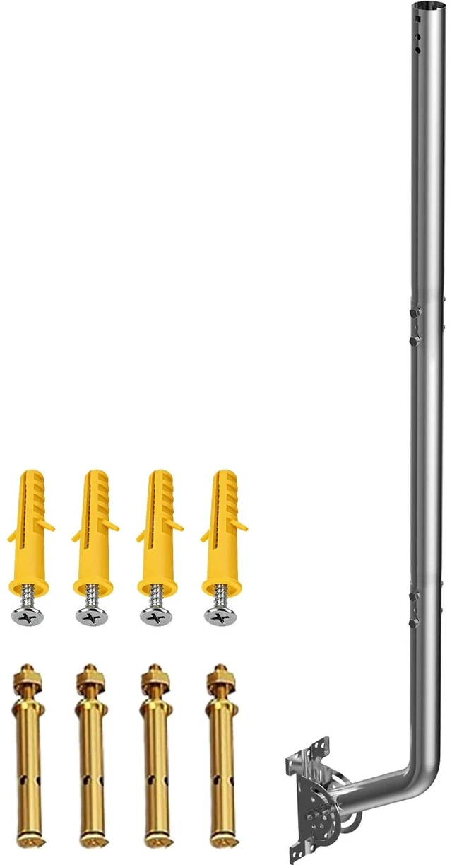 Main image of bluedery 40"Adjustable Antenna Pole Mount,430 Stainless Steel Mounting Pole