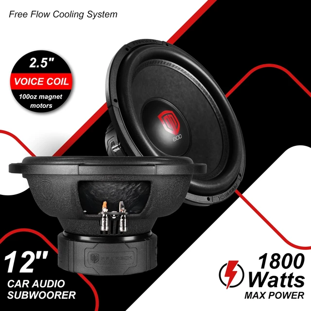 Alt view image 2 of 5 - PRORECK 612 12 Inch Subwoofer 1800W Max Power 2.5" Dual Voice Coil Foam Surround Reliable Subwoofer for Car Audio Systems & Sub Boxes (2.0, Ohms)