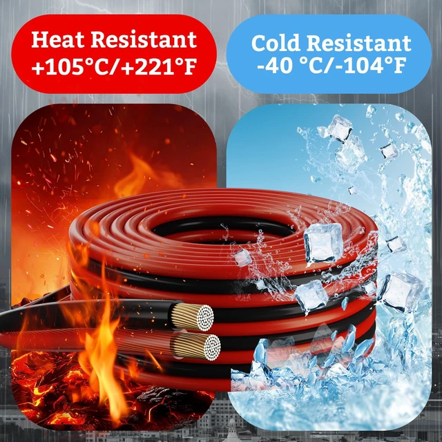 Alt view image 3 of 5 - 8 Gauge Wire 2 Conductors 30 FT, CCA Red Black Electrical 12V/24V DC Wire