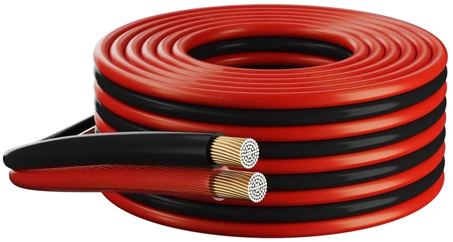 Main image of 8 Gauge Wire 2 Conductors 30 FT, CCA Red Black Electrical 12V/24V DC Wire