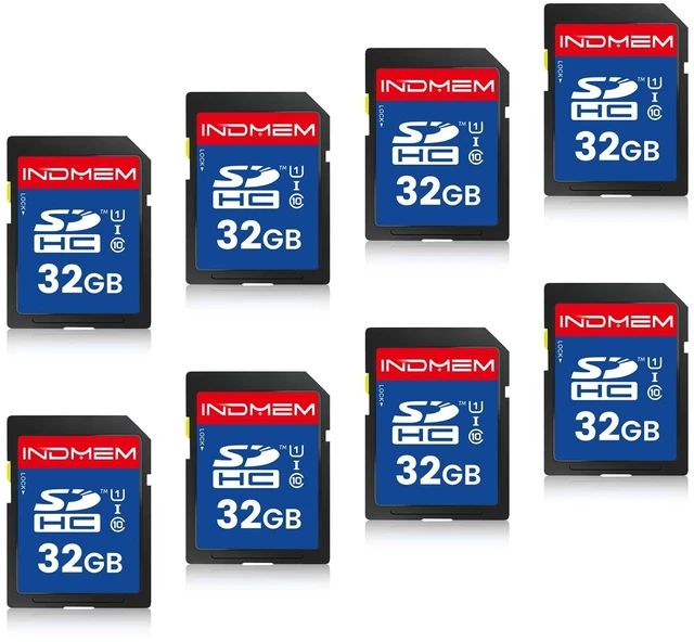 Main image of SD Card 32GB, 8-Pack UHS-I Class 10 MLC Flash Memory Cards, High Speed Full HD Video Recording Secure Digital Cards for Camera DSLR Action Cam Camcorder Phone Digital Device
