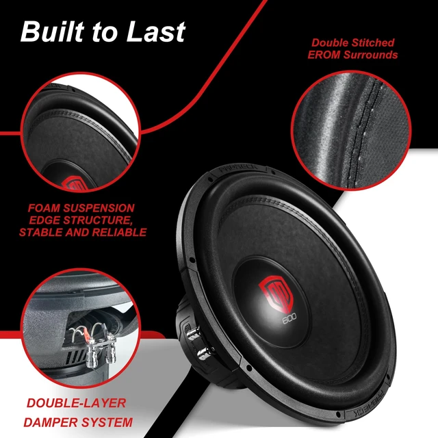 Alt view image 4 of 5 - PRORECK 612 12 Inch Subwoofer 1800W Max Power 2.5" Dual Voice Coil Foam Surround Reliable Subwoofer for Car Audio Systems & Sub Boxes (2.0, Ohms)