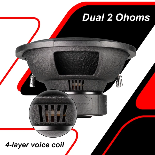 Alt view image 5 of 5 - PRORECK 612 12 Inch Subwoofer 1800W Max Power 2.5" Dual Voice Coil Foam Surround Reliable Subwoofer for Car Audio Systems & Sub Boxes (2.0, Ohms)