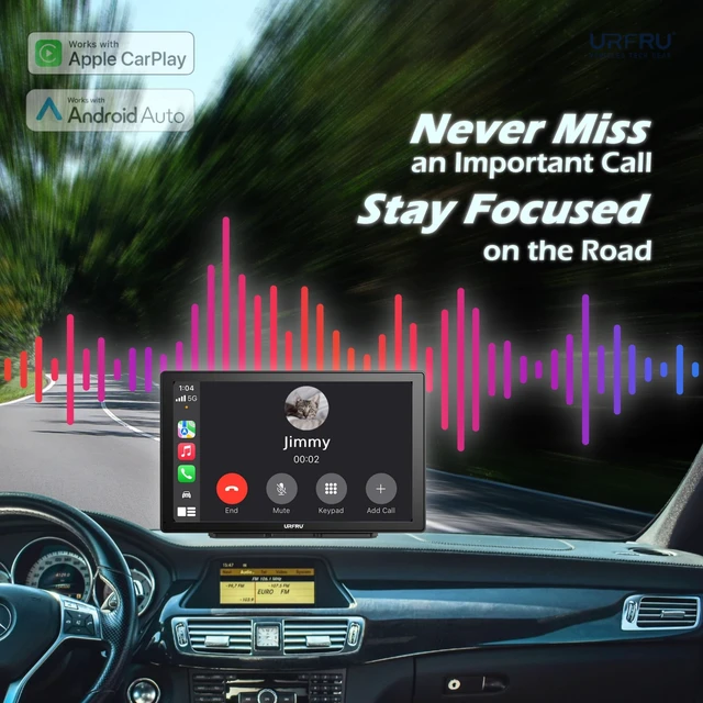 Alt view image 5 of 5 - CarPlay Screen for Car with Backup Camera, 9 inch 2K Dash Cam with 64G Card