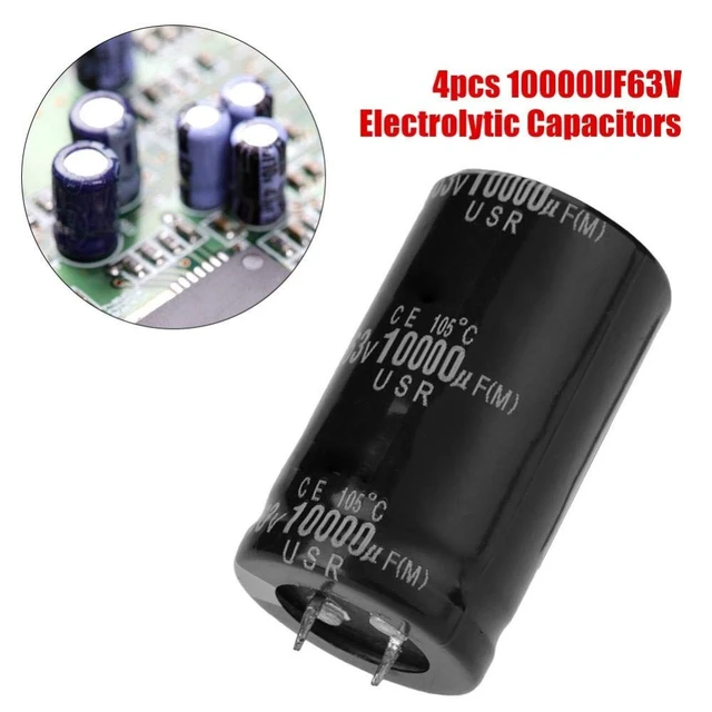 Alt view image 4 of 5 - Audio Capacitor, 4Pcs 10000uF 63V for Amplifier