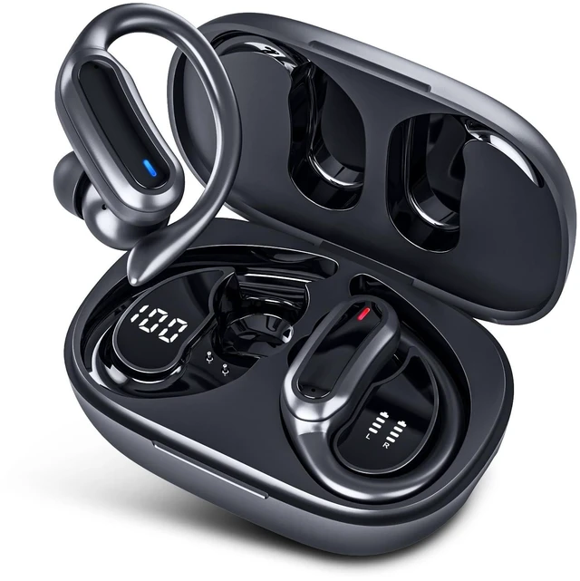 Main image of TRAUSI Wireless Headphones Bluetooth 5.4 Earbuds with 54H Playback, IPX7 Waterproof Over Ear Buds with LED Power Display for Workouts