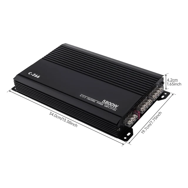 Alt view image 2 of 5 - DriSentri 5800W 4 Channel Car Amplifier Stereo Audio Super Bass Power Subwoofer Amp, Low Distortion High Power Amplifier