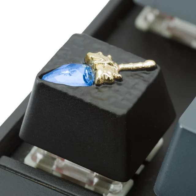 Alt view image 3 of 5 - GNAFETS Artisan Zinc Alloy RGB Keycap for Mechanical Keyboard ESC Key, Wizards Staff, Magic Wand, MX Switch Compatible, DIY, Inspired by Dota 2's Aghanims Scepter Gaming Typing