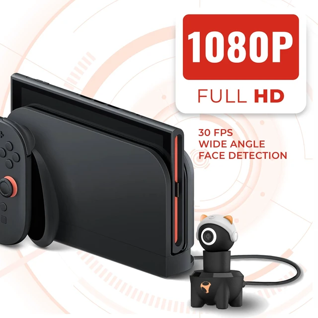 Alt view image 3 of 5 - Subsonic - Playcam 1080 - Camera for Nintendo Switch 2 - Full HD 1080p Resolution with Wide Angle - USB-C Plug and Play - Adjustable Lens (Red)