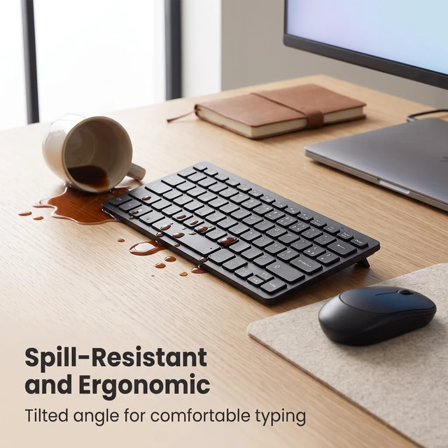 Alt view image 4 of 5 - Gugxiom French Azerty Wireless Keyboard & Mouse Combo, 2.4GHz Plug & Play