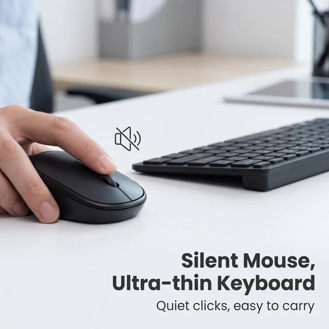 Alt view image 5 of 5 - Gugxiom French Azerty Wireless Keyboard & Mouse Combo, 2.4GHz Plug & Play