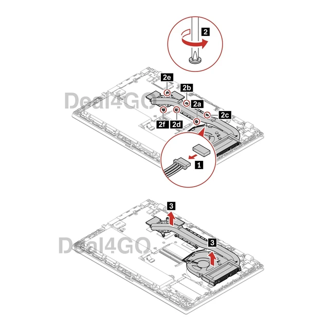 Alt view image 3 of 5 - Deal4GO 5v CPU Cooling Fan BAPA0908R5H Y001 Replacement for Lenovo Thinkpad P15v T15p Gen 1 (Fits for AVC Fan)