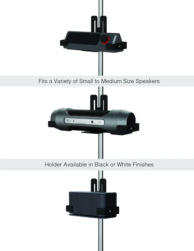 Alt view image 2 of 5 - Add-On Magnetic Speaker Holder - CTA Add-On Magnetic Speaker Holder for Paragon Locking Wall Mounts - 25-milimeter Tube Floor Stands & Other CTA Products - Black - (ADD-SPKB)