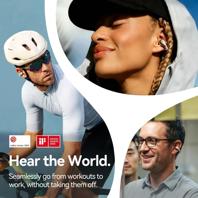 Alt view image 5 of 5 - Linklike C-Flow Open Ear Clip-on EarbudsAll-Conditions Wearable TechBlue