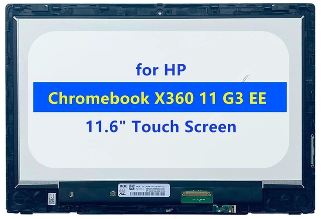 Main image of JADTRXU LCD Screen Replacement for HP Chromebook X360 11 G3 EE 11.6 inch LCD LED HD Touch Screen Digitizer Display Assembly w/Bezel and G-Sensor Board L92337-001 L92338-001