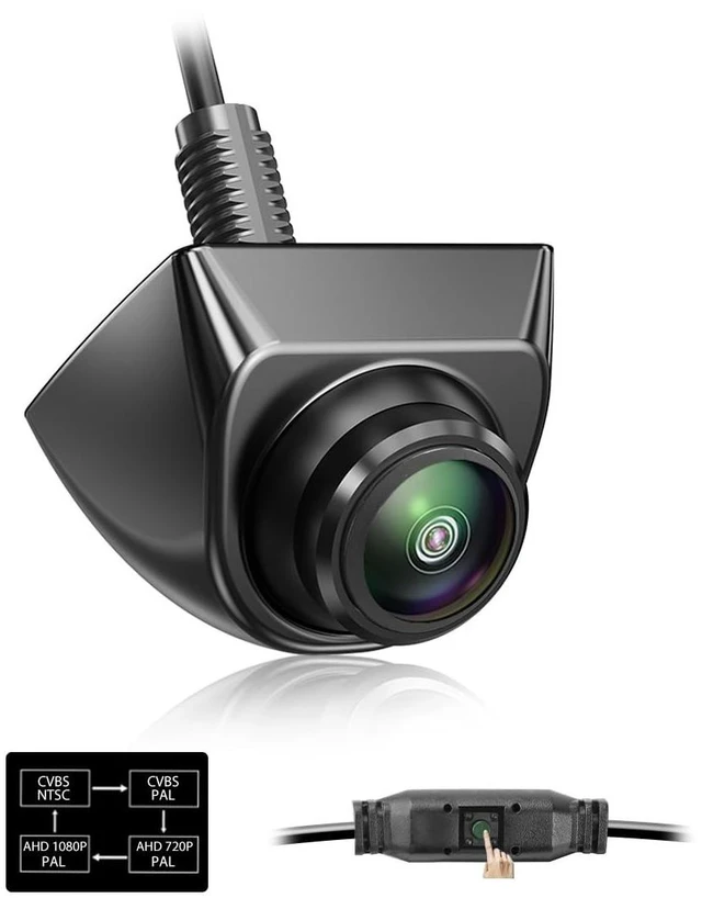 Main image of AHD1080P Backup Camera with Video Format Switch Button, GreenYi Reverse Rear/Front/Side View Cam, Adjustable Fisheye Lens, Waterproof Night Vision
