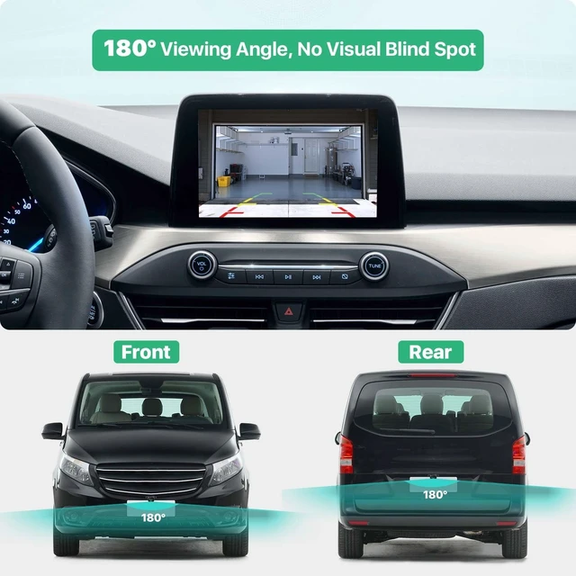 Alt view image 3 of 5 - AHD1080P Backup Camera with Video Format Switch Button, GreenYi Reverse Rear/Front/Side View Cam, Adjustable Fisheye Lens, Waterproof Night Vision