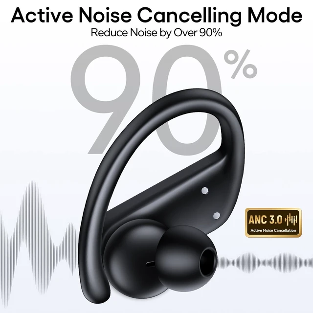Alt view image 2 of 5 - TAGRY Hybrid Active Noise Cancelling Wireless Ear Buds 80 Hrs Playtime Hi-Res Stereo Quality Bluetooth Earbuds with Transparency Mode Headphones Bluetooth Earhooks ANC Earphones for Work
