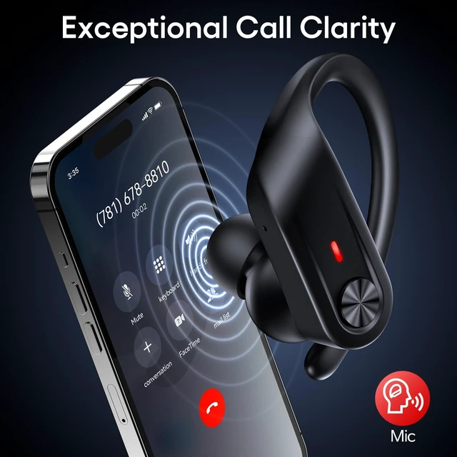 Alt view image 5 of 5 - TAGRY Hybrid Active Noise Cancelling Wireless Ear Buds 80 Hrs Playtime Hi-Res Stereo Quality Bluetooth Earbuds with Transparency Mode Headphones Bluetooth Earhooks ANC Earphones for Work