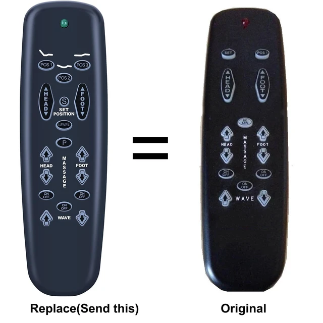Alt view image 2 of 5 - Remote Replacement for Serta Perfect Position II 2019 Adjustable Bed