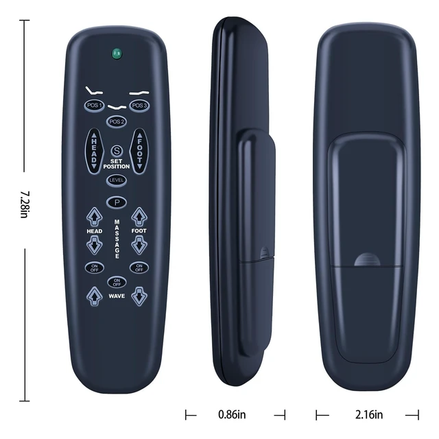 Alt view image 3 of 5 - Remote Replacement for Serta Perfect Position II 2019 Adjustable Bed