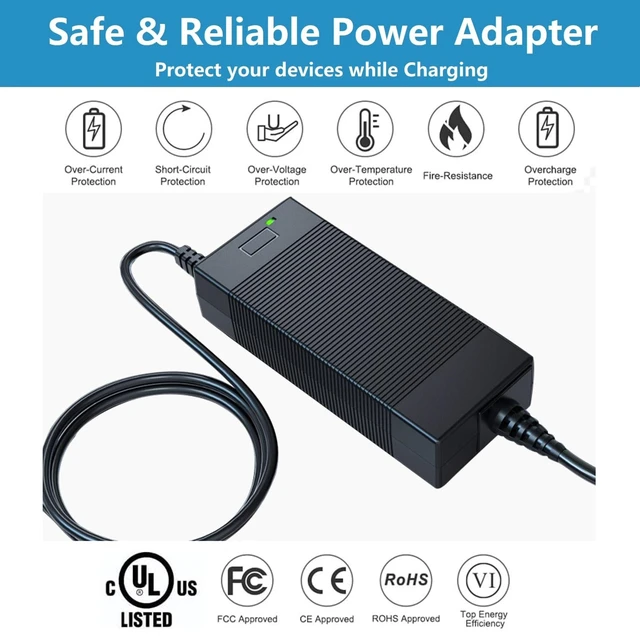 Alt view image 4 of 5 - UL Listed 19V AC/DC Adapter Charger for Samsung S32CG512EN S32CG512E S32CG512ENXZA Odyssey G5 G51C G55C G55A G50F G53F CH71 G7A 27" 32" 34" Curved LED QHD Gaming Monitor Power Supply Cord PSU