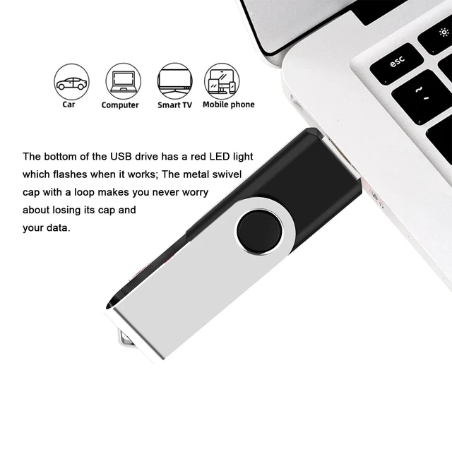 Alt view image 4 of 5 - 10 Pack 16GB USB Flash Drive Bulk Pack, MAKACTUA USB 2.0 Thumb Drive Swivel Memory Stick Swivel Memory Stick Jump Drive Pen Drive Zip Drive