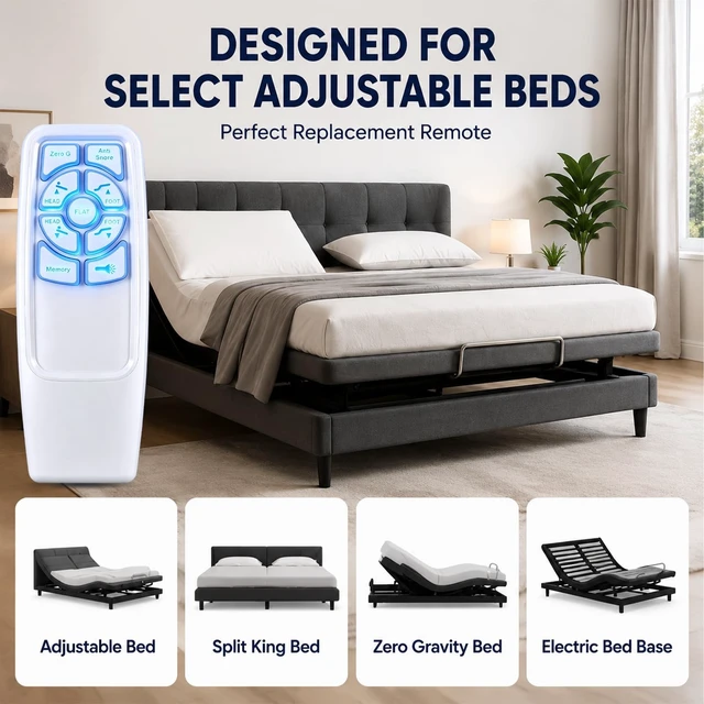 Alt view image 2 of 5 - Replacement Remote Control for Richmat, Onebed, Mlily Adjustable Bed