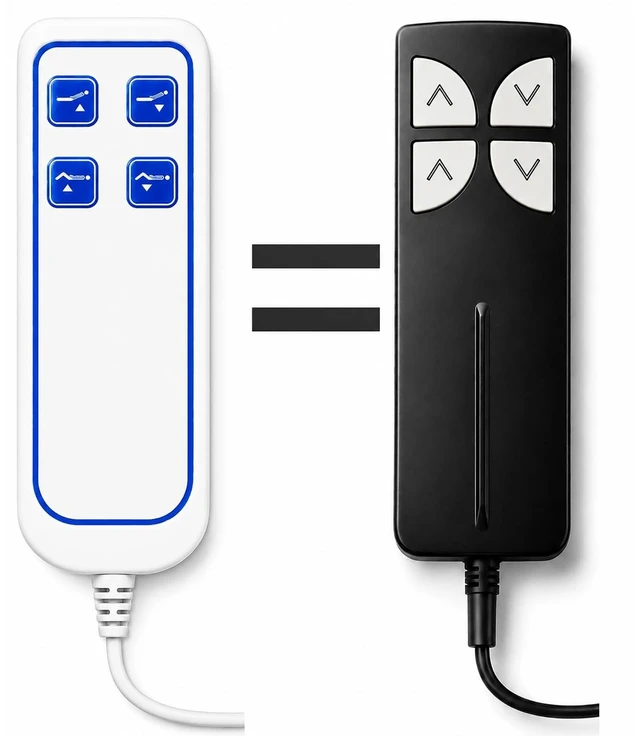 Main image of HB12018-00 Replacement Wired Remote Control Fit for Sleep Number 360 Flexfit Adjustable Base (Attached Remote), (Oct 2021 to Dec 2022)