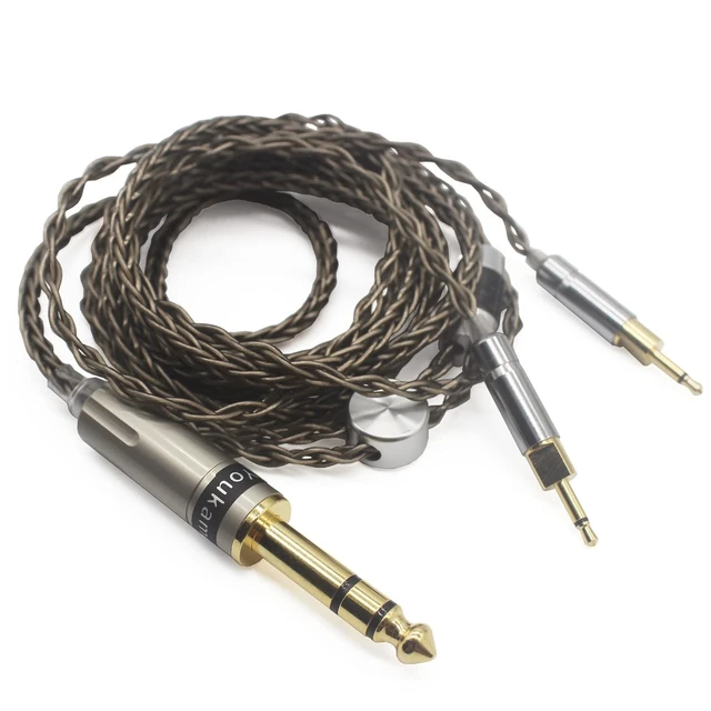 Alt view image 3 of 5 - Youkamoo Replacement Upgrade Cable Compatible with Sennheiser HD700 HD 700 Headphones 6.35mm to 2.5mm Male Silver-Plated Braided 6ft/1.8m