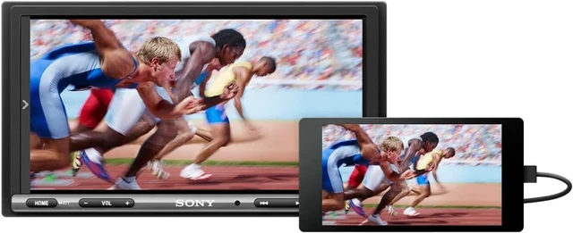Alt view image 5 of 5 - Sony XAV-AX3200 6.95" CarPlay Android Auto Media Receiver with WebLink Cast, Extra BASS, Backup Camera Bundle