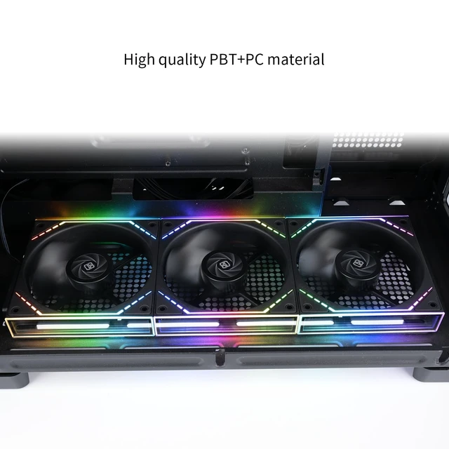 Alt view image 5 of 5 - Thermalright TR TL-M12QR X3 CPU Fan Wireless Splicing 120mm Case Cooler, PWM Connector Silent Computer Cooling with S-FDB Bearing, Building Blocks PC Fan with ARGB Mirror Light Effec