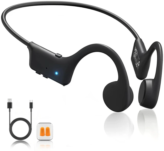 Main image of Gavhaio Bone Conduction Headphones, Open Ear Bluetooth 5.4 Sports Headphones with Mic, 12H Playtime Sweat Resistant Running Workout Headphones for Cycling, Gym, Hiking, Glasses Wearers
