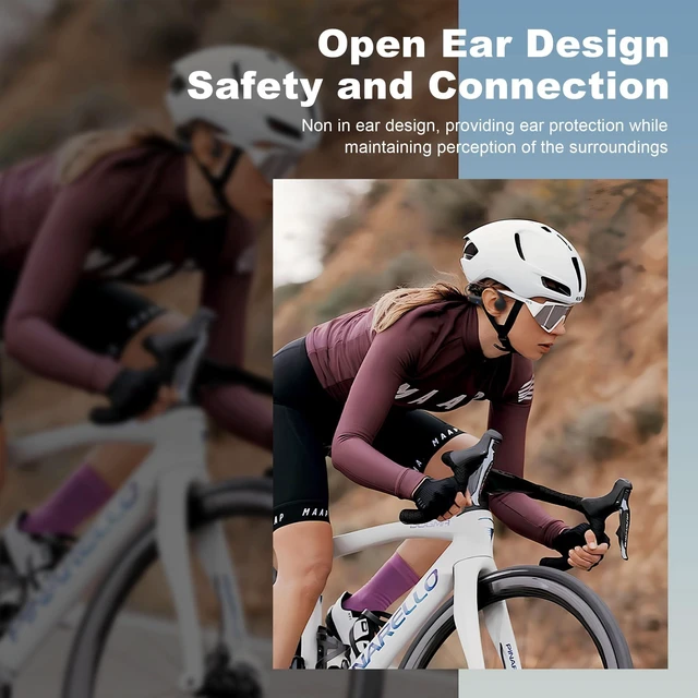 Alt view image 2 of 5 - Gavhaio Bone Conduction Headphones, Open Ear Bluetooth 5.4 Sports Headphones with Mic, 12H Playtime Sweat Resistant Running Workout Headphones for Cycling, Gym, Hiking, Glasses Wearers