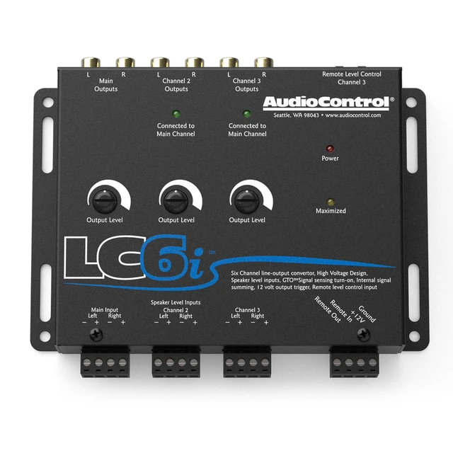 Alt view image 3 of 4 - AudioControl LC6i Black 6 Channel Line Out Converter with Internal Summing