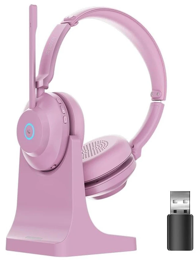 Main image of AxiomEar Bluetooth Wireless Headset with Mic for Work, Advanced Noise Reduction Microphone, Clear Calls - Comfortable On-Ear Headphones, Bluetooth 5.3, Applicable to Laptop, PC, Zoom, Office(Pi