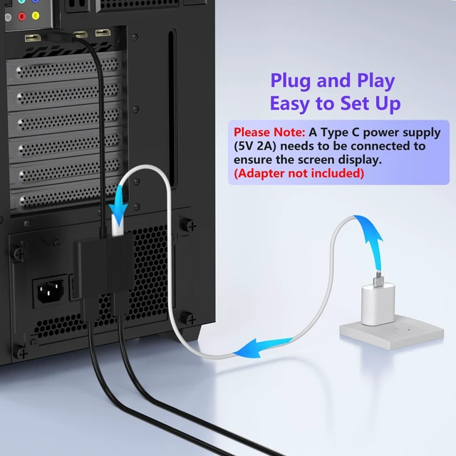 Alt view image 4 of 5 - DisplayPort to HDMI DisplayPort Adapter, 4K@60Hz Display Port Splitter for Dual Monitors Extended Display,DP to DP/HDMI Splitter 1 in 2 Out, DisplayPort MST Hub for for Desktop,Laptop,Graphics Card