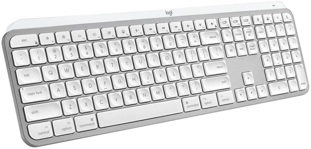 Main image of Logitech MX Keys S Mac Wireless Keyboard Fluid Precise Laptop - Pale Grey