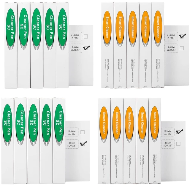 Main image of fyboptwu LC/SC/FC/ST Fiber Cleaner Pen, 800+ Cleans, 20pcs