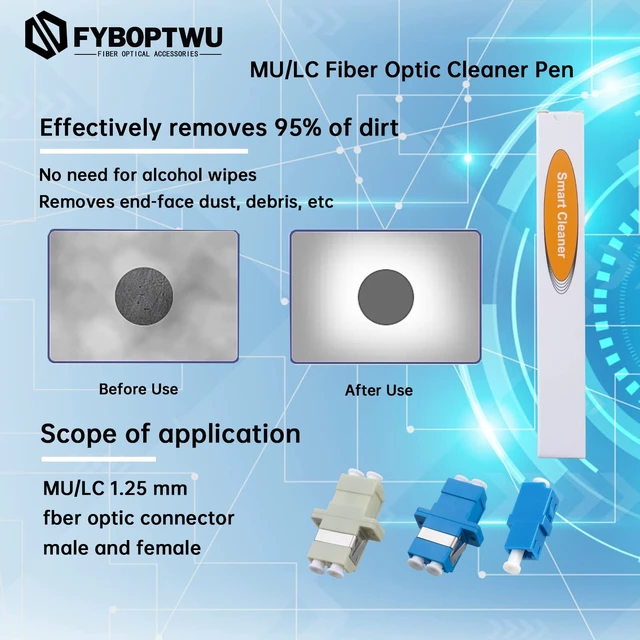 Alt view image 2 of 4 - fyboptwu LC/SC/FC/ST Fiber Cleaner Pen, 800+ Cleans, 20pcs