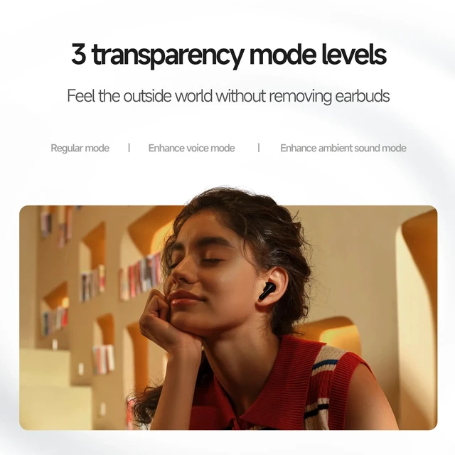 Alt view image 3 of 5 - XIAOMI Redmi Buds 8 Wireless Earbuds Black, 50dB ANC Bluetooth Earbuds, Triple-Mic AI Clear Calls, 44H Playtime, Dual Device Connection, Bluetooth 5.4, IP54, Fast Charging,Black