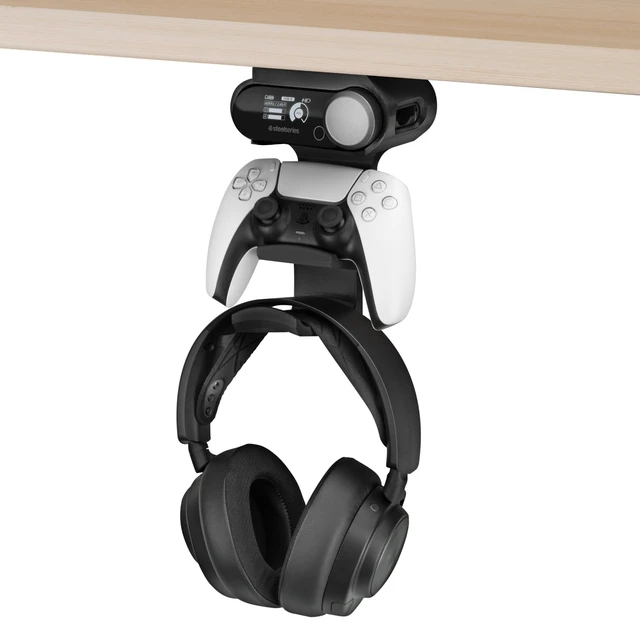 Main image of BRAINWAVZ Under Mount Game Controller & Headset Hanger for SteelSeries Arctis Nova Pro Wireless, Nova Elite & Pro Omni + Base Station Dock - Easy Install with Screws or VHB Tape