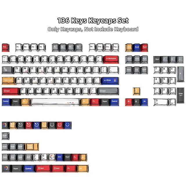 Alt view image 2 of 5 - GEKUCAP White Manga Japanese Style Cherry Profile Keycaps