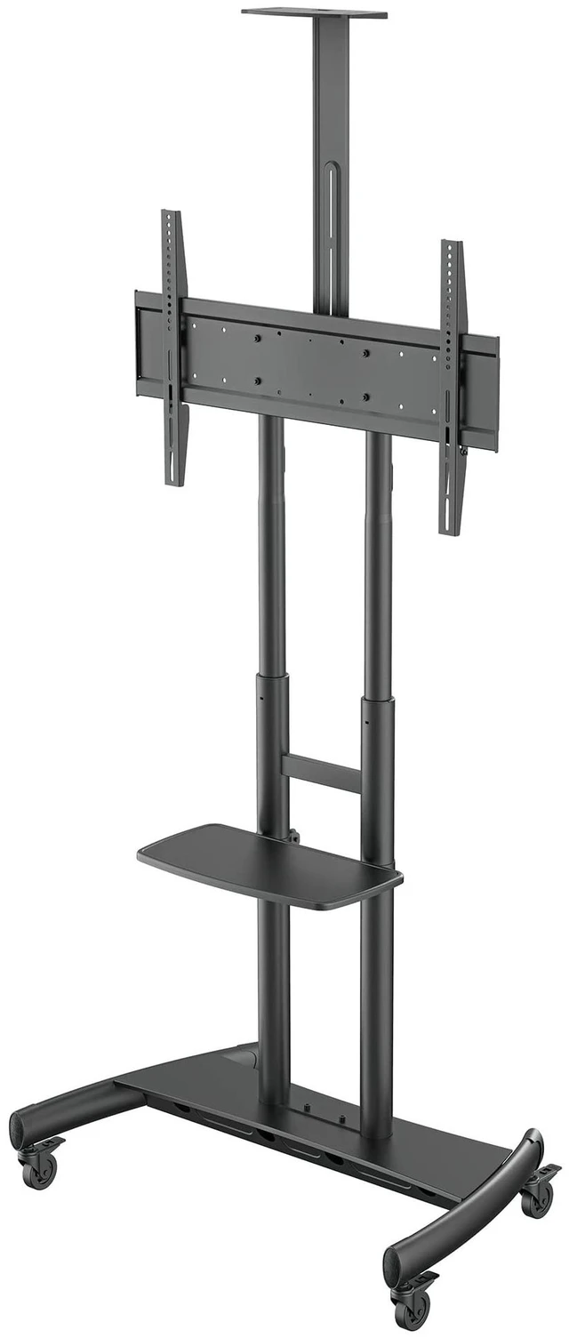 Main image of Kanto MTM86PL Height Adjustable Rolling TV Stand for Most 55" - 86" TVs and Interactive Displays - Supports TVs up to 200lbs - Includes a top Shelf and Keyboard Tray - Max VESA 800x500