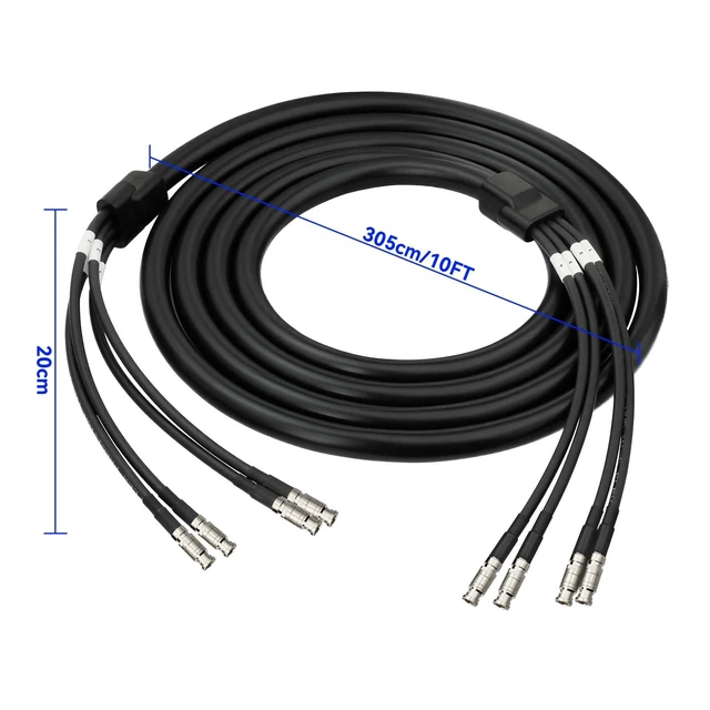 Alt view image 3 of 5 - Superbat CXP-12 4-Channel Micro BNC Cable for 12G SDI Machine Vision