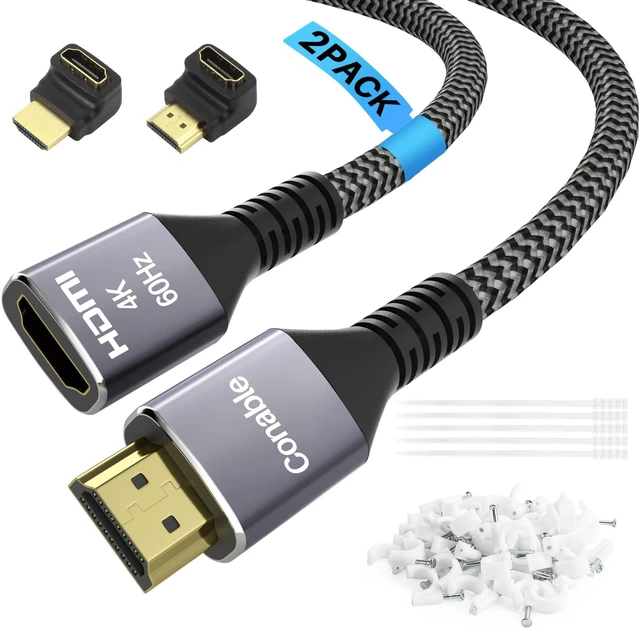 Main image of 4K HDMI Extension Cable (2 Pack, Each 12FT), HDMI Extender Male to Female