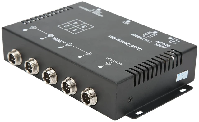 Main image of RASTKY 4 annel Video Splitter, 1080P AHD Video Screen with Overlay aracters and Wide Voltage Input, for RV Truck Bus Trailer Buses Yats