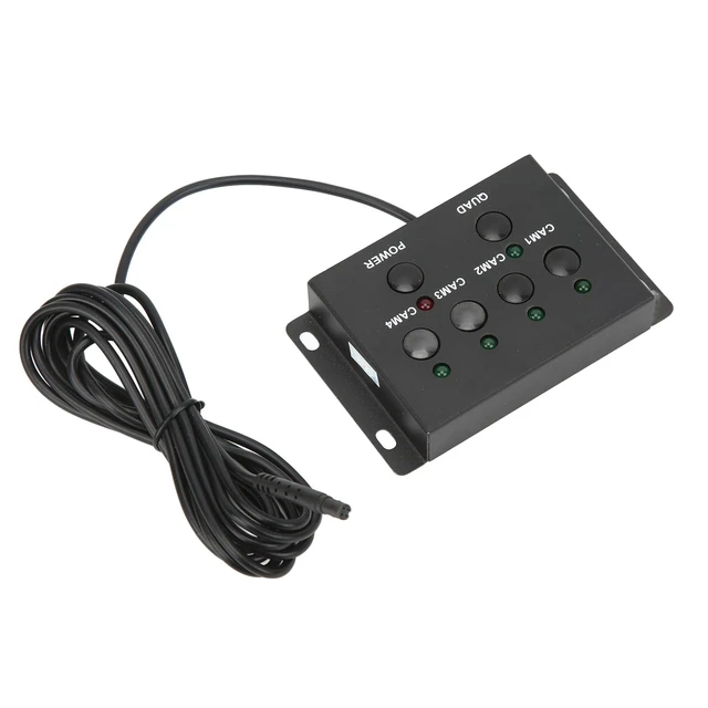 Alt view image 3 of 5 - RASTKY 4 annel Video Splitter, 1080P AHD Video Screen with Overlay aracters and Wide Voltage Input, for RV Truck Bus Trailer Buses Yats