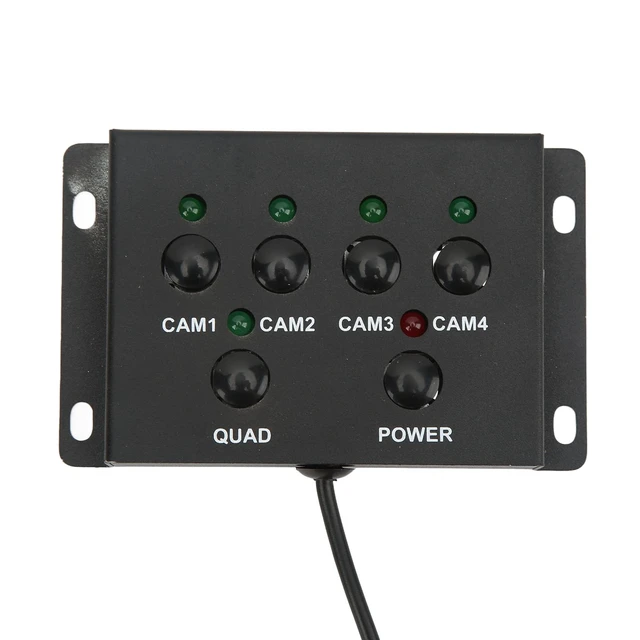 Alt view image 2 of 5 - RASTKY 4 annel Video Splitter, 1080P AHD Video Screen with Overlay aracters and Wide Voltage Input, for RV Truck Bus Trailer Buses Yats